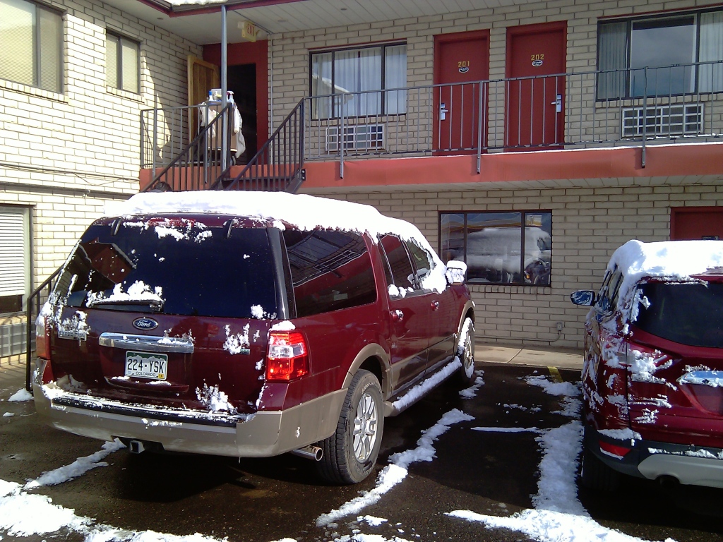 Moab - La voiture enneigée